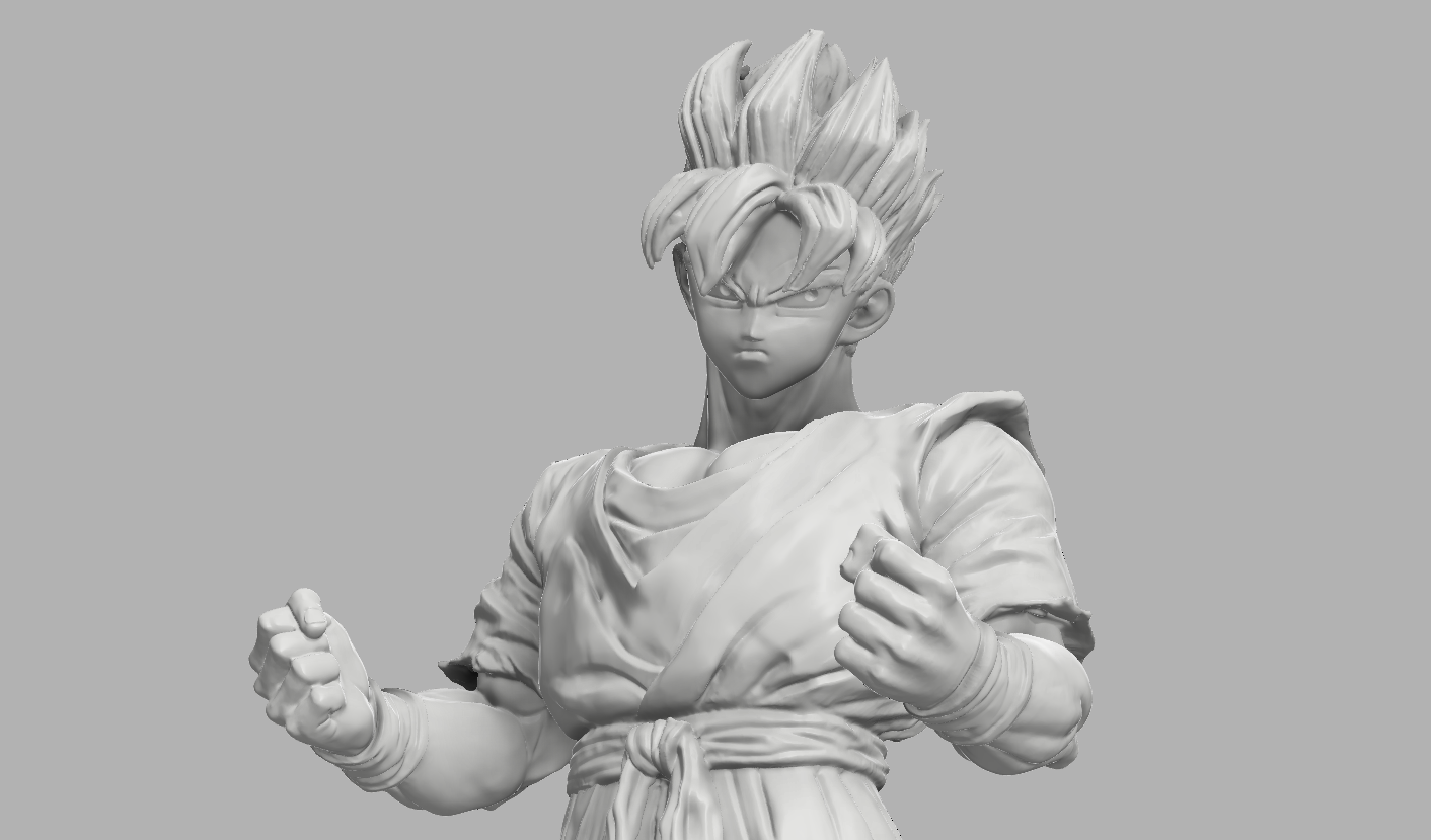 Gohan Ssj2 - Dragon Ball Z - Androides Saga 3D Print Model in Sculpture  3DExport