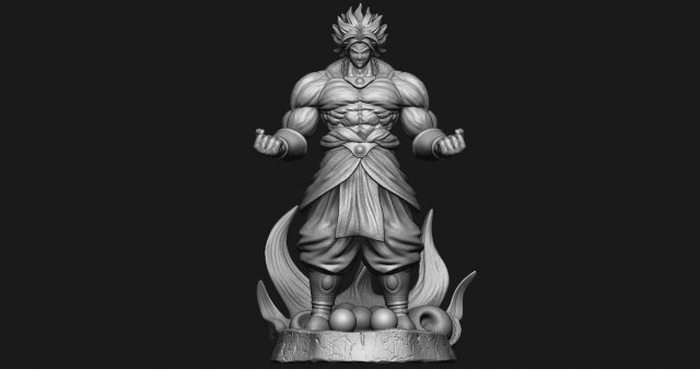 broly - dragonball fighterz 3Dプリントモデル .c4d .max .obj .3ds .fbx .stl .blend 