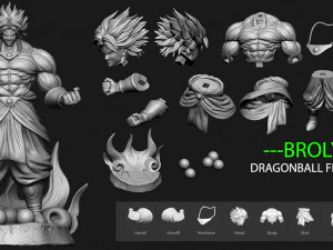 broly - dragonball fighterz 3D Print Model