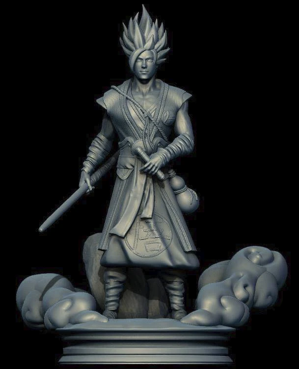 goku realista 3D Print Model .c4d .max .obj .3ds .fbx .stl .blend