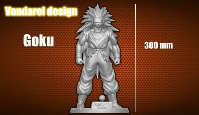 goku 3D-printmodel .c4d .max .obj .3ds .fbx .stl .blend 