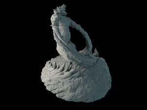 goku Modelo de Impressão 3D