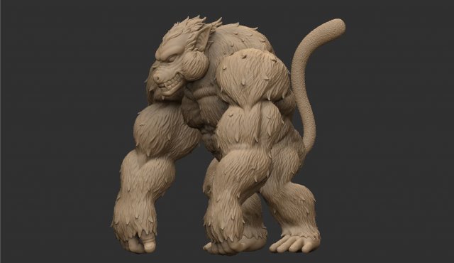 oozaru - goku Model Cetak 3D .c4d .max .obj .3ds .fbx .stl .blend 