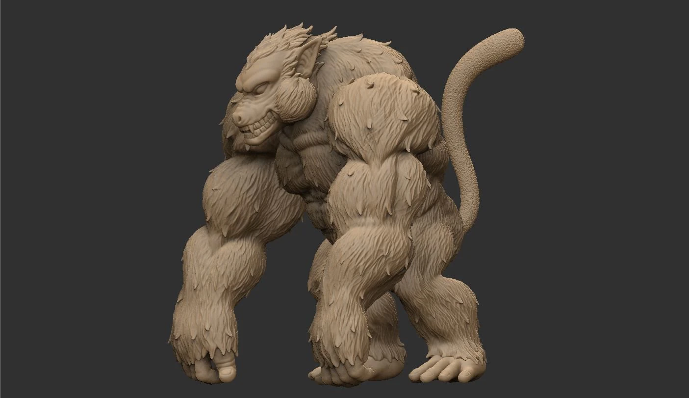 oozaru - goku 3D Print Model .c4d .max .obj .3ds .fbx .stl .blend