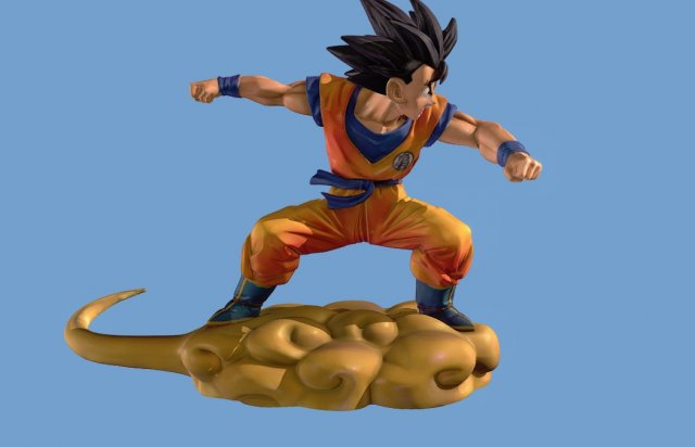 goku flying nimbus Model Cetak 3D .c4d .max .obj .3ds .fbx .stl .blend 