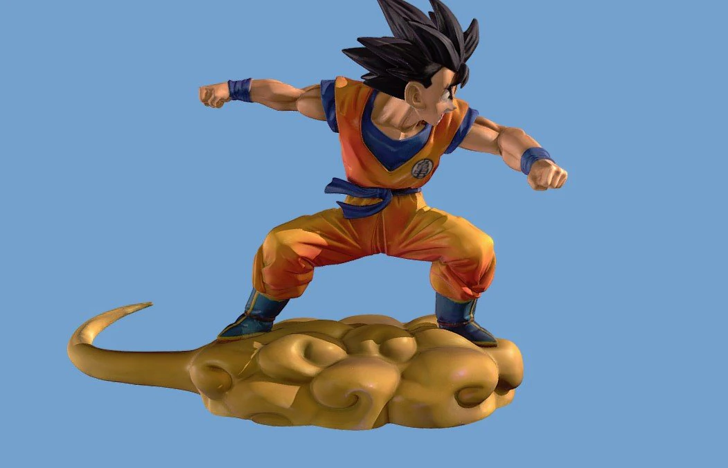 goku flying nimbus 3D Print Model .c4d .max .obj .3ds .fbx .stl .blend