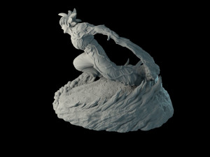 goku on the stand Modèles 3D en vedette