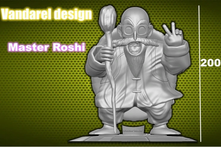 master roshi 3D Print Model .c4d .max .obj .3ds .fbx .stl .blend 