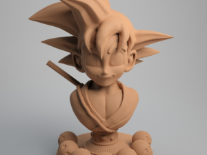 kid goku bust 3D 프린트 모델