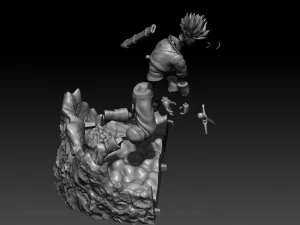 mecha frieza versus toekomstige trunks 3D printmodel