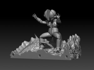 mecha frieza vs future trunks 3Dプリントモデル