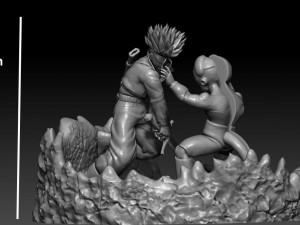 mecha frieza vs future trunks 3Dプリントモデル
