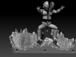 mecha frieza vs future trunks 3Dプリントモデル