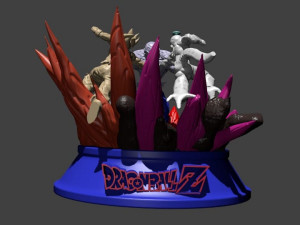 goku freezer vs jiren Model Cetak 3D