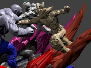 goku freezer vs jiren Model Cetak 3D