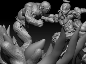 goku freezer vs jiren Model Cetak 3D
