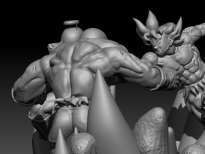 goku freezer vs jiren Model Cetak 3D