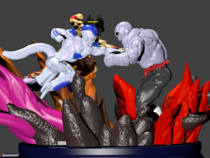 goku freezer vs jiren Model Cetak 3D