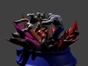 goku freezer vs jiren Model Cetak 3D
