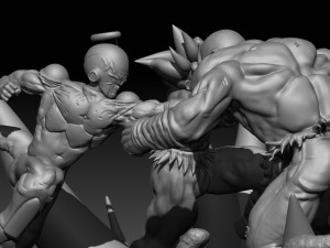 goku freezer vs jiren Model Cetak 3D