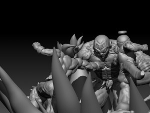 goku freezer vs jiren Model Cetak 3D