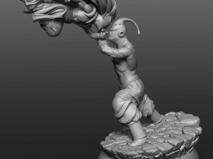 gotenks vs super buu Model Cetak 3D