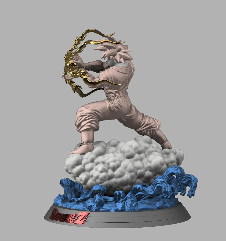 goku 3D Print Model .c4d .max .obj .3ds .fbx .stl .blend 
