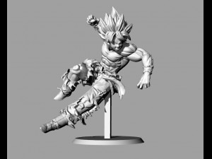 Goku super sayajin 3D Print Model in Man 3DExport