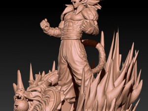 goku ss4 Model Cetak 3D