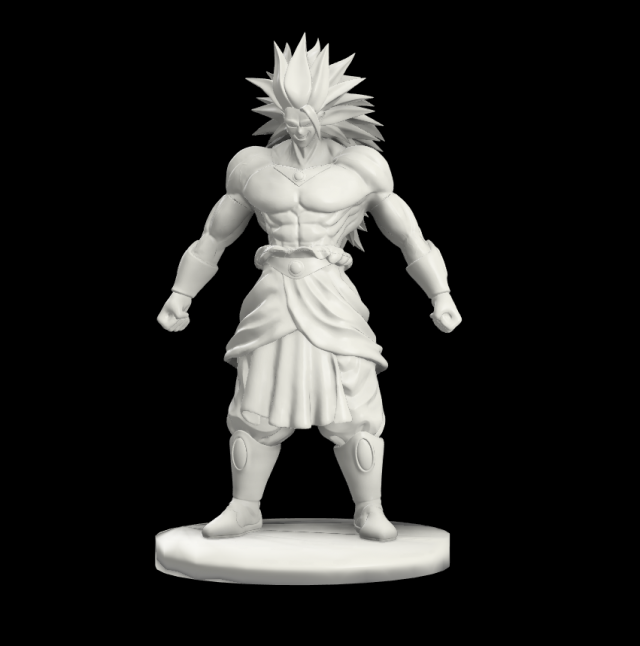 broly 3D Print Model .c4d .max .obj .3ds .fbx .stl .blend 