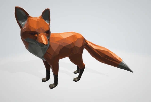 fox low poly 3D Print Model .c4d .max .obj .3ds .fbx .stl .blend 