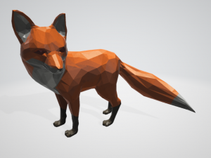 fox low poly 3D Print Model