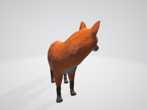 fox low poly Modelo de Impressão 3D
