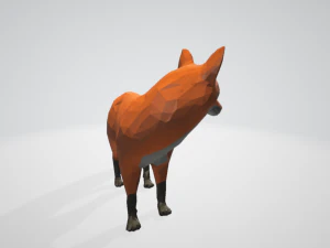 fox low poly 3D Print Model