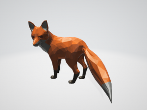 fox low poly Modelo de Impressão 3D