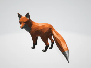 fox low poly 3D Print Model