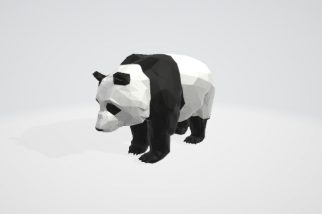 panda low poly Modelo de Impressão 3D .c4d .max .obj .3ds .fbx .stl .blend 