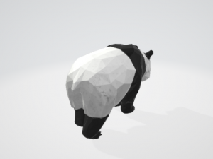 panda low poly Modelo de Impressão 3D