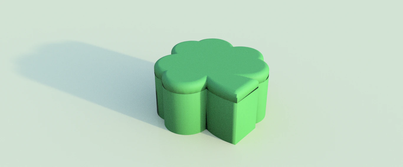 caja-joyero de trebol - clover box-jewelry box 3D Print Model .c4d .max .obj .3ds .fbx .stl .blend