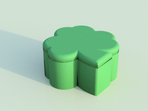 caja-joyero de trebol - clover box-jewelry box Model Cetak 3D