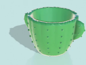 cactus shaped pot 3D Print Model