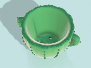 cactus shaped pot Model Cetak 3D