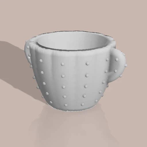 cactus pot mold cement concrete 3D Print Model .c4d .max .obj .3ds .fbx .stl .blend