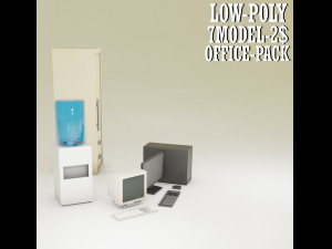 low poly office-pack 3D Model