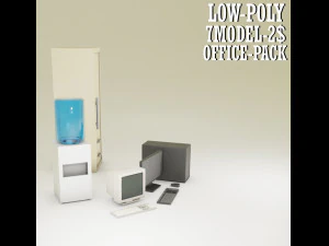 low poly office-pack 3D Model