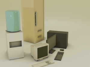 low poly office-pack 3D Model