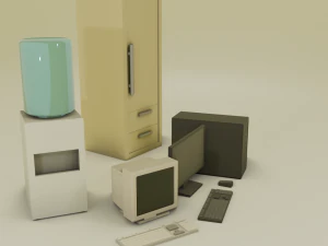 low poly office-pack 3D Model