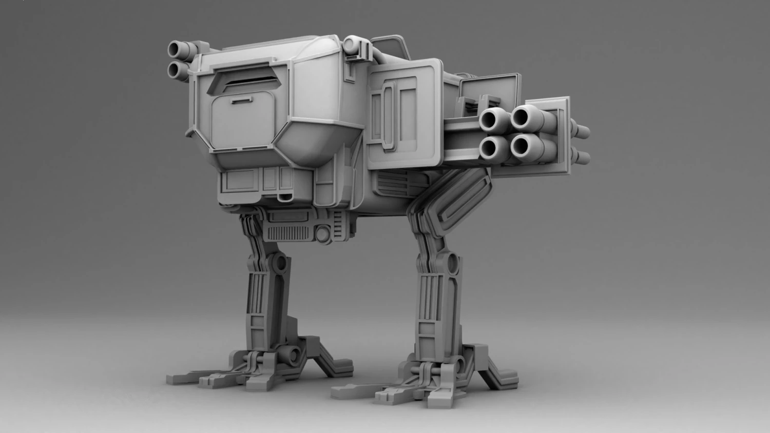 robo-tank 3D Model .c4d .max .obj .3ds .fbx .stl .blend 