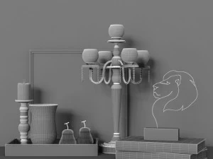 decorative set 01 3D Model