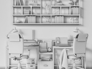 workplace 02 3D 모델